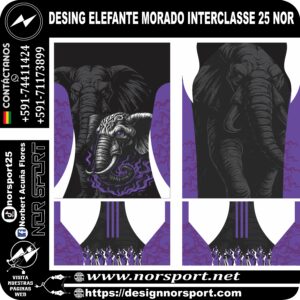 DESING ELEFANTE MORADO INTERCLASSE 25 NOR