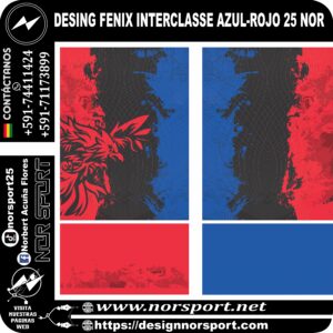 DESING FENIX INTERCLASSE AZUL-ROJO 25 NOR
