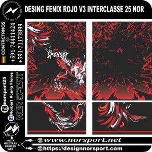 DESING FENIX ROJO V3 INTERCLASSE 25 NOR