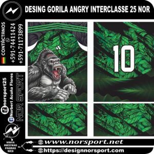 DESING GORILA ANGRY INTERCLASSE 25 NOR