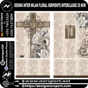 DESING INTER MILAN FLORAL SERPIENTE INTERCLASSE 25 NOR