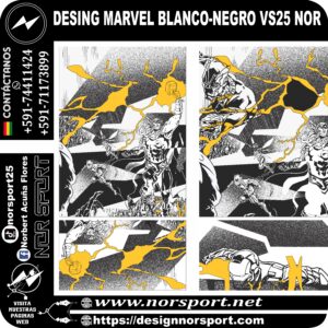 DESING MARVEL BLANCO-NEGRO VS25 NOR